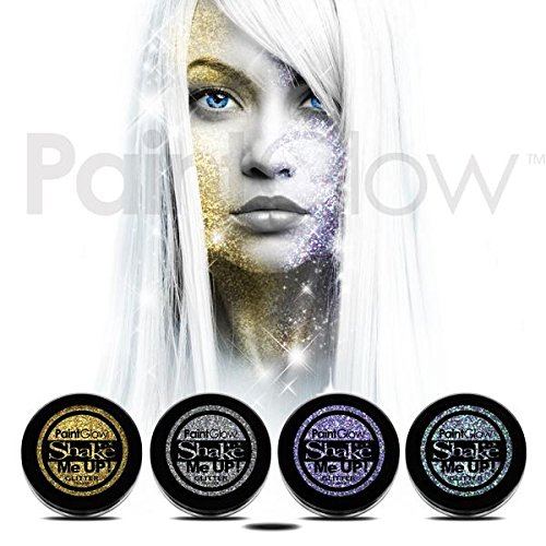 PaintGlow Holographic Glitter Shaker & Fix Gel (5 Pack) glitter dust powder