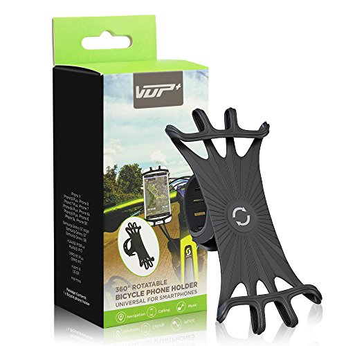 Matone Handyhalterung Fahrrad fÃ¼r iPhone X/8/8 Plus/7/7 Plus/6/6s Plus, Samsung Galaxy & allen Handy mit 4,0 - 6,0 Zoll, Universal Silikon Verstellbarer Handyhalter fÃ¼r Fahrrad Motorrad, 360Â°Rotation (Schwarz)