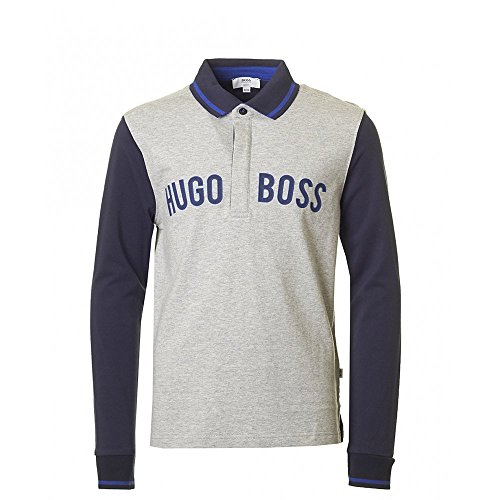 Hugo Boss Kids Contrast Sleeve And Collar Logo Polo GREY MARL age 10
