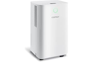 COSTWAY 12 l/dzień osuszacz powietrza, wielkość pomieszczenia ok. 15 m², osuszacz elektryczny z 3 trybami i 2 prędkościami, zbiornik na wodę 2 l, timer 24 h, tryb uśpienia ≤ 36 dB, automatyczne