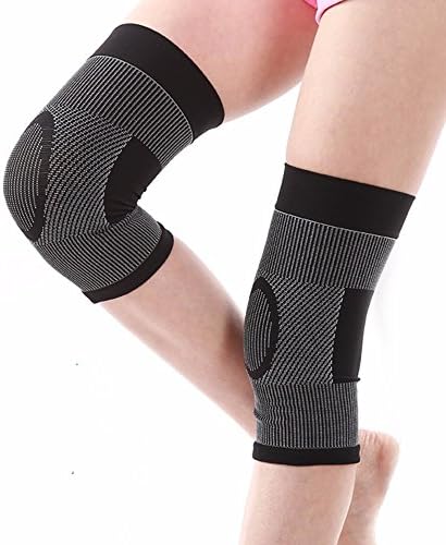 Knee Pads thin section sports Non-slip shin pads warm joints running protectors breathable knee pad no scratches ,M (45-60KG) black standard