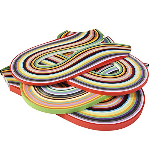Outus 26 Farben 1040 Strips Papier Quilling Streifen Papierbreite Set, 3/ 5/ 7/ 10 mm, 4 Stück