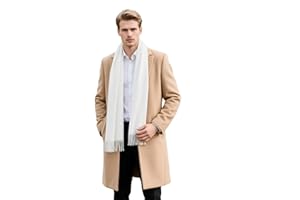 LA FERANI Herrenschal Kaschmir stilvoll Herbst Winter dünn 185x65 elegant für formelle Anlässe Kaschmirschal stilvoll geschmeidig Halstuch Wollschal Wolle Uni Farbe