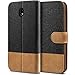 Produktbild BEZ® Hülle für Samsung Galaxy J7 2017 Hülle, Handyhülle Kompatibel für Samsung J7 2017, Handytasche Schutzhülle Tasche [Stoff und PU Leder] mit Kreditkartenhaltern, Schwarz