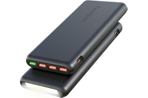 TOOSPON Powerbank 26800mah 22.5W mit LED Taschenlampe, QC 3.0 PD 20W USB C PowerBank USB c,Externe handyakkus Schnellladung kompatibel mit für Handy,Samsung,iPhone usw. (Schwarz)