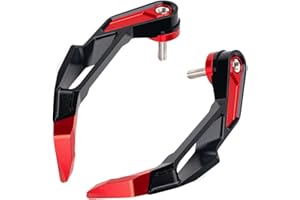 CCYYMOWOK Protecteur de Guidon de Moto Accessoires pour Z900 2025 Z800 Z1000 SX Z750 Z500 ZX6R ZX10R Ninja 250 300 1000 500 Protège Mains Embout Guidon Moto Frein d'embrayage Levier Garde en Aluminium (Rouge)