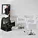4 Piece White Hair Salon Furniture Set