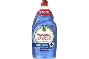 EMBO PLATIUM Washing Up Liquid Antibacterial EUCALYPTUS Dishes Grease Cleaner 869ml +/-1ml