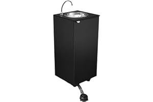Express Water Basic Wenghè, Lavabo Portable Autonome Transportable, avec Réservoir d'Eau, en Acier Inoxydable, avec Commande à Pédale, Certifié, pour Magasins et Cabinets Médicaux