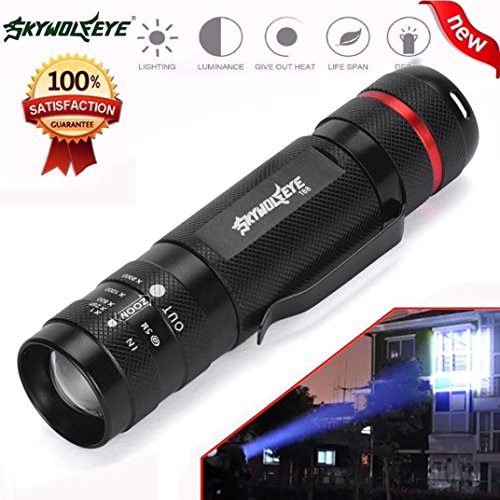 Oyedens Neue 3000lm Zoombaren Cree Xm-L T6 LED 18650 Taschenlampe Superhelle Licht Taschenlampe - 6