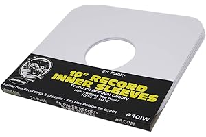 SQUARE DEAL RECORDINGS & SUPPLIES (25) Replacement Paper Inner Sleeves for 10" Vinyl Record Albums #10IW