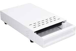BONKZEBU Boîte à Poudre de Résidus de café, Boîtes à Frapper pour Table Basse en Acier Inoxydable avec Tiroirs, Tiroirs à Base Antidérapante pour Table Basse, pour Cafés (Blanc)