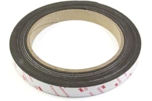 FIRST4MAGNETS Striscia Magnetica Neodmio Flessibile Neoflex® con Autoadesivo 3M - 25mm di Larghezza - 0,5 M di Lunghezza - Confezione di 2