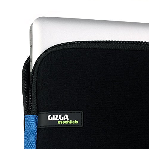 GIZGA 15-15.6 Zoll Laptop Schutzthülle für Macbook Pro Retina 15, ThinkPad S5/E560/E550/E565, Acer Aspire E15, Asus, Hp, Lenovo, Dell Schwarz mit Blau - 2