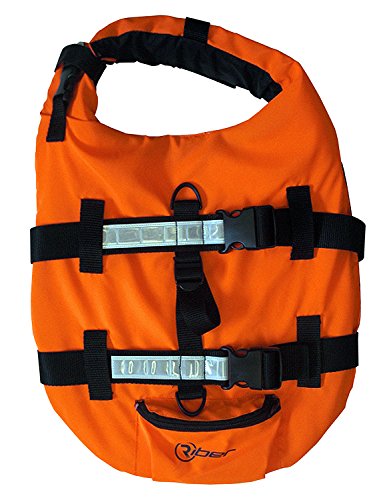 Riber Dog Buoyancy Aid / Flotation Aid - Padded Neck - 2x Buckle Straps - 2x D-Rings - Medium - Model 4031