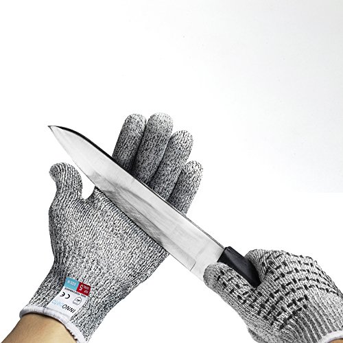 InnoBeta Schnittschutzhandschuhe Arbeitshandschuhe schnittfeste Touchscreen Anti-Rutsch Grip Handschuhe - Hochleistung Level 5 Schnittschutz Grau (XL)
