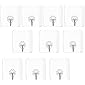 HASTHIP® Waterproof Stick on Adhesive Stronger Plastic Wall Hooks Hangers for Hanging Robe, Coat, Towel, Keys, Bags…