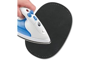 USIT, Toppe Scamosciate Termoadesive, 16x11 cm, Ideali per Riparare Pantaloni, Giacche e Camicie, Tinte Inalterabili, 2 Pezzi, Grigio Scuro