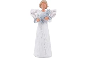 ACTLATI Cat Angel Figurine of Friendship, Love My Cat Cat Memorials Gifts, Angel of Friendship Pet Loss Gifts, Passed Away Cat Gifts, Remembrance Gifts for Pet Owners Sculpted Hand-Painted Cat Angel