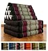 Produktbild Thaikissen der Marke Livasia, Thaikissen mit 3 Auflagen, asiatisches Dreieckskissen, orientalisches Sitzkissen als Sitzsack für Entspannung und Wellness (weinrot)