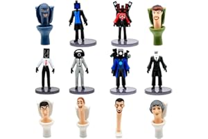 IOSCDH Ski-Bidi-Toi-Let Figures, Toi-Let Toy Figuren Set 12Pcs Ski-Bidi Toi-Let Figuren Ski-Bidi Toi-Let Figures Model Toi-Lettenpuppe Anime Spiel Ornament Modell Für Kinder Geburtstagsgeschenk
