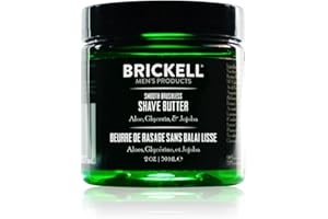 BRICKELL MEN'S PRODUCTS Brickell Men's Burro da barba liscia senza pennello per Uomo, Lozione da Barba Liscia Naturale e Biologica, 59ml, Naturale ed Organico, Non profumata