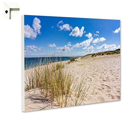 Magnettafel Pinnwand mit Motiv Natur Sylt Strand Sand Düne Größe 80 x 60 cm
