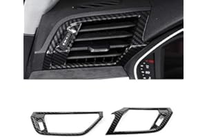 HIGH FLYING para Q3 F3 2019-2022 Ventilación de la Consola Central del Tablero de Instrumentos de Plástico ABS Interior del Automóvil 2 Piezas (Color de Fibra de Carbono)