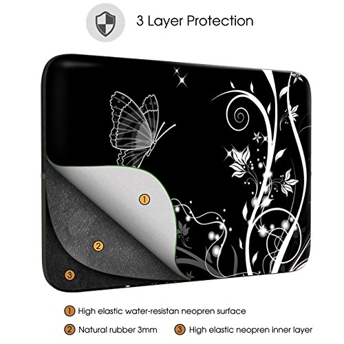 Sidorenko Designer Laptophülle für Laptops mit einer Bildschirmdiagonale von 33-33,8 cm ( 13-13,3 Zoll, MacBook Air, Macbook Pro Retina Display ) neopren max. Geräteabmessungen 32,5 cm x 23 cm - 3