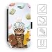 Produktbild Grand Phone Cases Flip PU Leder Geldbörse mit Kreditkartenfächern // Q05610673 Badende Katze Macarons Kuchen // ASUS Pegasus 2 Plus 2015