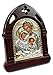 Produktbild Heilige Familie aus Holz geschnitzten Ikone Silber vergoldet handgefertigt Christian JERUSALEM 6"