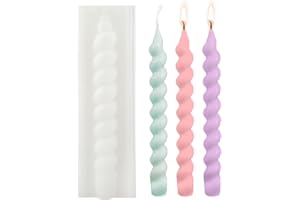 TUXUZAL Moules à bougies en spirale pour couler - En silicone - Pour bougies - Moule à bougie - En silicone
