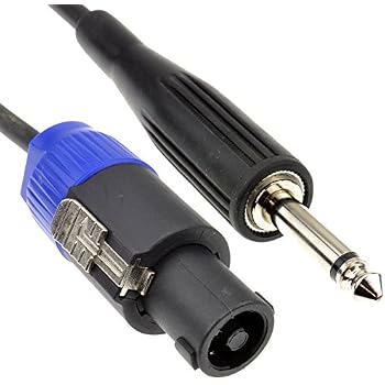 Event Lighting SPKJ10EL - 10m Speakon 4 Pin Male to Jack Male Speaker Lead - 1.5mm - Black Ring main image 1