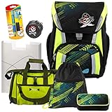 SCHULSPORTTASCHE mit praktischer Doppelzipper-Großöffnung für bequemes und leichtes Bestücken, 1 Vortasche mit Reißverschluss, 2 Tragegriffe, verstellbarer und abnehmbarer Tragegurt.