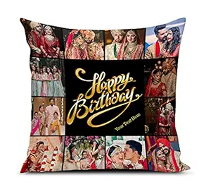 Ship Smart Polyester Photo Cushion/Pillow with Filler (Multicolour, 12x12 Inches, Style 25)