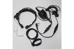 COODIO Profesional Táctico Military Laringófono Auricular Kit Bodyguard Transparente Con Micrófono Axila PTT Para 2 pin Kenwood HYT PUXING WOUXUN LINTON Walkie Talkie