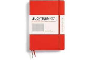 LEUCHTTURM1917 369786 notatnik średni (A5), twarda okładka, 251 numerowanych stron, w kratkę