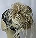 New Tousled Synthetic Hairpiece Scrunchies Straight Elastic updo Scrunchy BUN Brown Blonde Instant Ponytail wig Hairdo (Mix Light Blonde 5 #16-613)