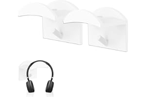 SVUPUE 2 sztuki stojaków na słuchawki, bez konieczności wiercenia, uchwyt na słuchawki, z haczykiem, biały