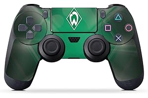 DeinDesign Skin kompatibel mit Sony PlayStation 4 Controller Folie Sticker SV Werder Bremen Offizielles Lizenzprodukt Wappen
