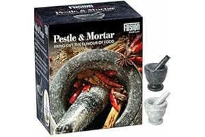 SKYTE Heavy Pestle and Mortar Set Natural Spice & Herb Small Crusher Grinder Durable Stone 10x10x8cm White Marble