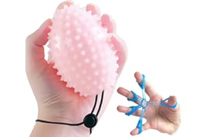 BERFEA Balle d'exercice pour la main - Pour soulager le stress - Pour améliorer la flexibilité, soulager les doigts et le poignet, pour la rééducation, l'arthrite, le canal carpien