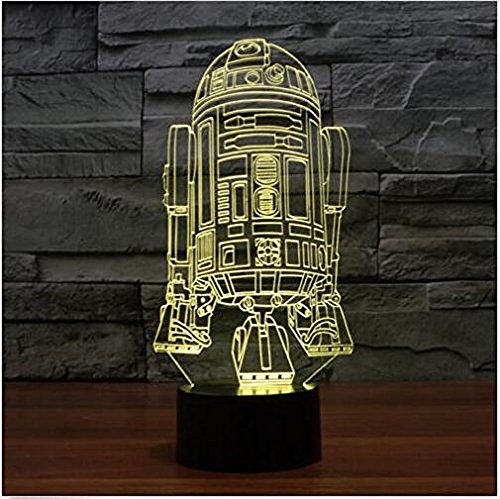 SmartEra® Star Wars Force Awaken 7 Farbwechsel Roboter R2D2 Touch-3D optische Täuschung LED-Schreibtischlampe - 4