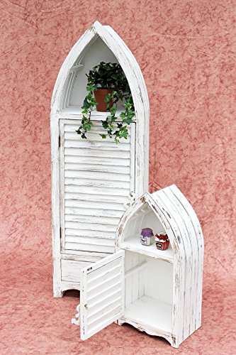 DanDiBo Boot Schrank 2er Set 120001 Regal 60 und 123 cm Badregal Shabby Badschrank Weiß - 8