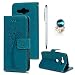Produktbild Sony Xperia XZ2 Compact Hülle Case Eule Baum Kunstleder Hülle Wallet Tasche Handyhülle Soft TPU Innere Schutzhülle Schale Bookstyle Ständer Kartenfach Magnetverschluss Klapphülle Brieftasche Blau