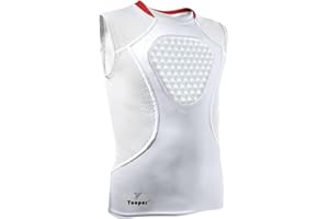 Youper Gepolstertes Brustprotektor-Shirt für Jugendliche, Herzschutz, Brustschutz für Baseball, Fußball, T-Ball & Softball