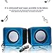 Produktbild Portable USB 2.0 Multimedia Desktop-Computer Notebook-Minilautsprecher 3-5 mm Klinke- blau und schwarz