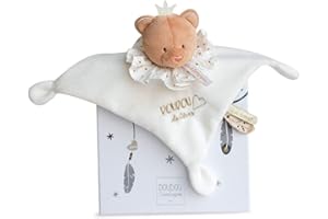 Doudou et Compagnie - Doudou Plat Attrape-Rêves - Ours - Boite Cadeau - Blanc et Miel - 20 Cm - Doux - Idée Cadeau de Naissance Fille et Garçon - Garantie Doudou Perdu - DC3537