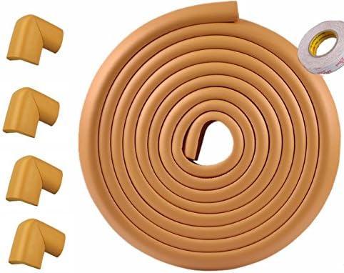 Refosian Safe Edge and Corner Cushion -17.8 ft [16.4 ft Edge + 4 Corners] Child Safety Home Safety Furniture Bumper and Table Edge Corner Protector