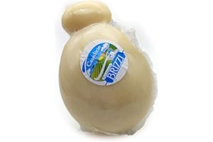 CASEIFICIO BRIZZI Caciocavallo calabrese stagionato, formaggio italiano a pasta filata, latte vaccino ideale da gustare a coltello o alla griglia, senza conservanti, 1 kg, stagionatura a 90g